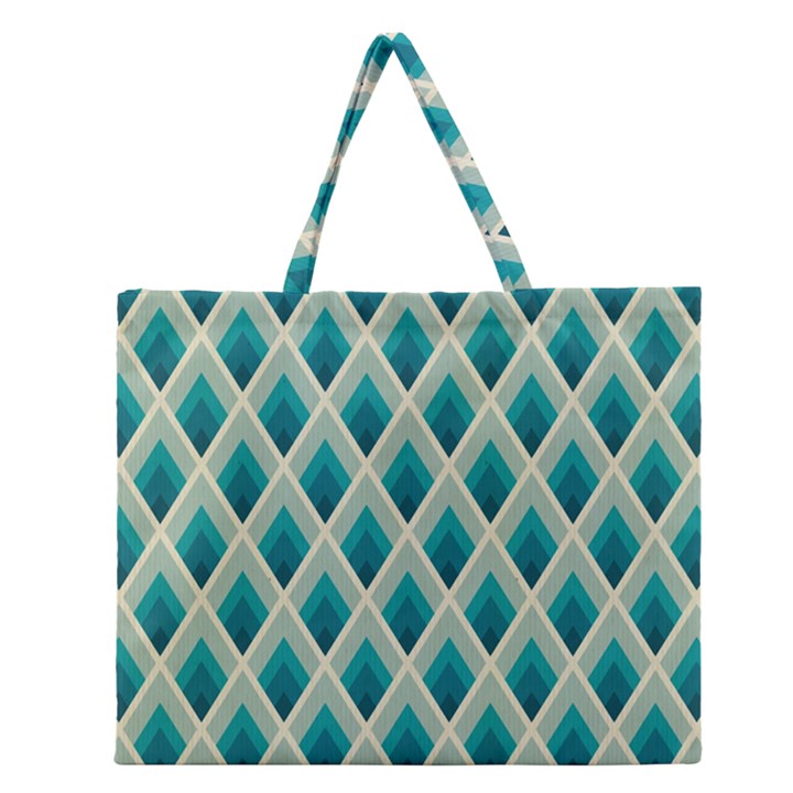 Artdecoteal Zipper Large Tote Bag