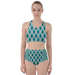 Artdecoteal Racer Back Bikini Set by NouveauDesign