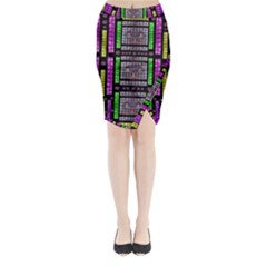 This Is A Cartoon Circle Mouse Midi Wrap Pencil Skirt by pepitasart