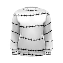 Barbed Wire Black Women s Sweatshirt by Mariart