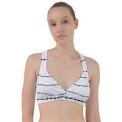 Barbed Wire Black Sweetheart Sports Bra by Mariart