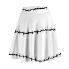 Barbed Wire Black High Waist Skirt