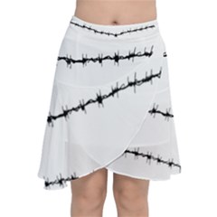 Barbed Wire Black Chiffon Wrap