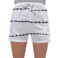 Barbed Wire Black Sleepwear Shorts