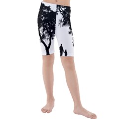 Black Father Daughter Natural Hill Kids  Mid Length Swim Shorts