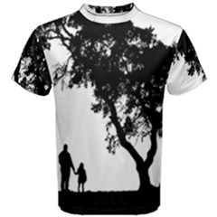 Black Father Daughter Natural Hill Men s Cotton Tee by Mariart