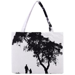 Black Father Daughter Natural Hill Mini Tote Bag by Mariart