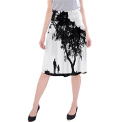 Black Father Daughter Natural Hill Midi Beach Skirt