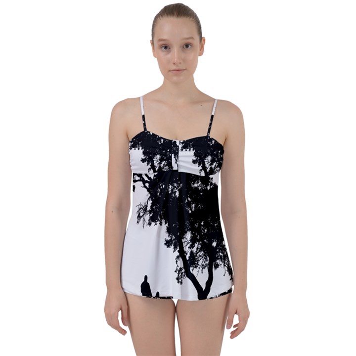 Black Father Daughter Natural Hill Babydoll Tankini Set