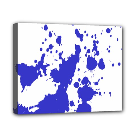 Blue Plaint Splatter Canvas 10  X 8  by Mariart