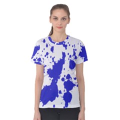 Blue Plaint Splatter Women s Cotton Tee