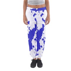 Blue Plaint Splatter Women s Jogger Sweatpants