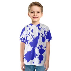 Blue Plaint Splatter Kids  Sport Mesh Tee