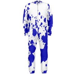 Blue Plaint Splatter Onepiece Jumpsuit (men) 