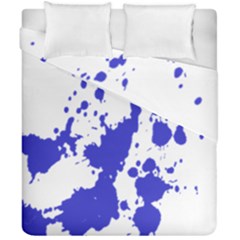 Blue Plaint Splatter Duvet Cover Double Side (california King Size)