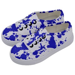 Blue Plaint Splatter Kids  Classic Low Top Sneakers by Mariart