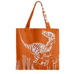 Animals Dinosaur Ancient Times Zipper Grocery Tote Bag by Mariart