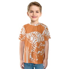 Animals Dinosaur Ancient Times Kids  Sport Mesh Tee