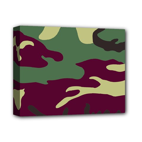 Camuflage Flag Green Purple Grey Deluxe Canvas 14  X 11 