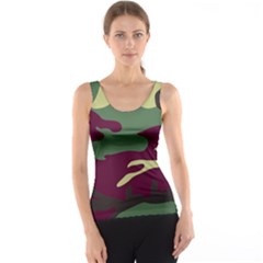 Camuflage Flag Green Purple Grey Tank Top by Mariart