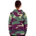 Camuflage Flag Green Purple Grey Women s Zipper Hoodie View2