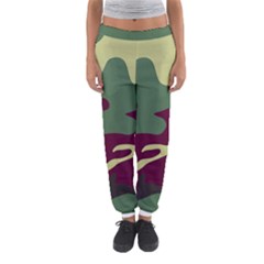 Camuflage Flag Green Purple Grey Women s Jogger Sweatpants