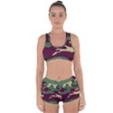 Camuflage Flag Green Purple Grey Racerback Boyleg Bikini Set View1