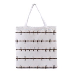 Barbed Wire Brown Grocery Tote Bag by Mariart