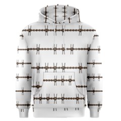 Barbed Wire Brown Men s Pullover Hoodie by Mariart