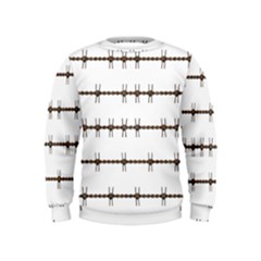 Barbed Wire Brown Kids  Sweatshirt