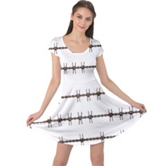 Barbed Wire Brown Cap Sleeve Dress by Mariart