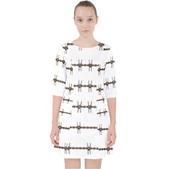 Barbed Wire Brown Pocket Dress