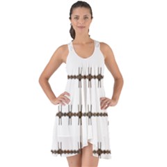 Barbed Wire Brown Show Some Back Chiffon Dress by Mariart