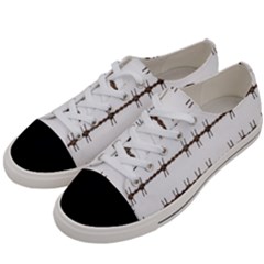 Barbed Wire Brown Women s Low Top Canvas Sneakers by Mariart