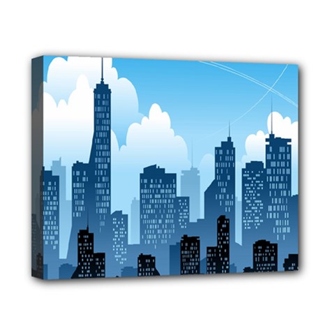 City Building Blue Sky Canvas 10  X 8  by Mariart