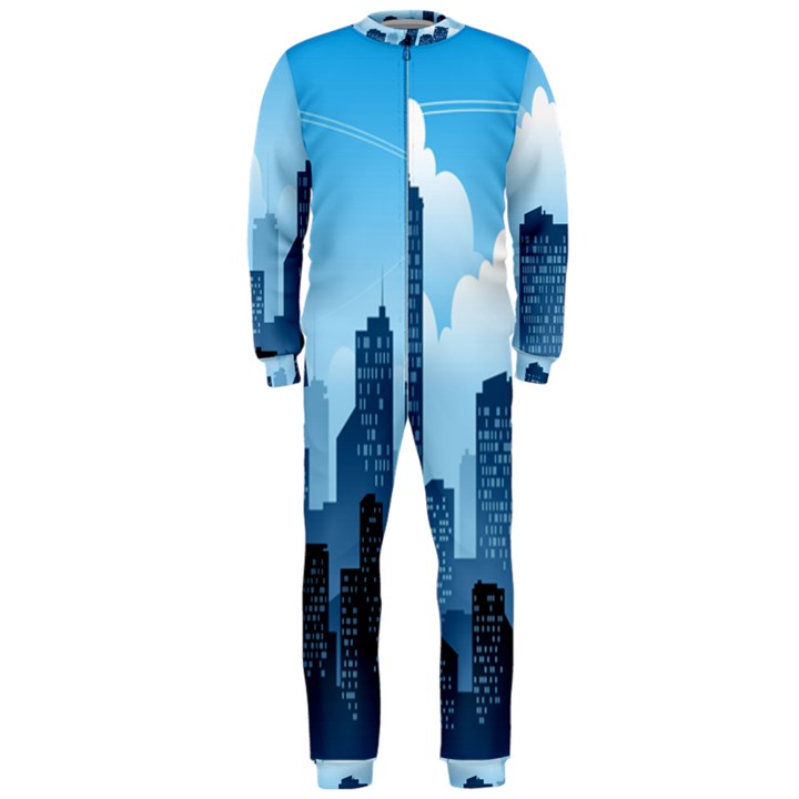 City Building Blue Sky OnePiece Jumpsuit (Men) 