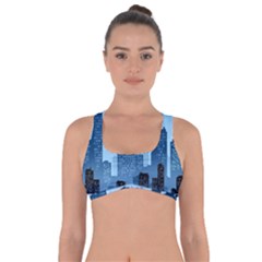 City Building Blue Sky Got No Strings Sports Bra