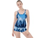 City Building Blue Sky Boyleg Tankini Set  View1