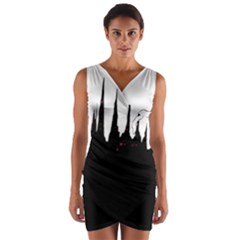 City History Speedrunning Wrap Front Bodycon Dress