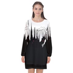 City History Speedrunning Long Sleeve Chiffon Shift Dress  by Mariart