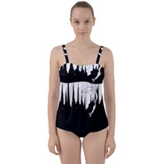 City History Speedrunning Twist Front Tankini Set