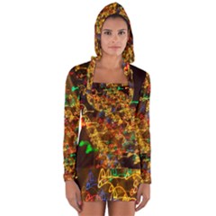 Christmas Tree Light Color Night Long Sleeve Hooded T-shirt by Mariart