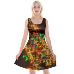 Christmas Tree Light Color Night Reversible Velvet Sleeveless Dress by Mariart