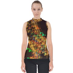 Christmas Tree Light Color Night Shell Top by Mariart