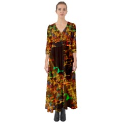 Christmas Tree Light Color Night Button Up Boho Maxi Dress by Mariart