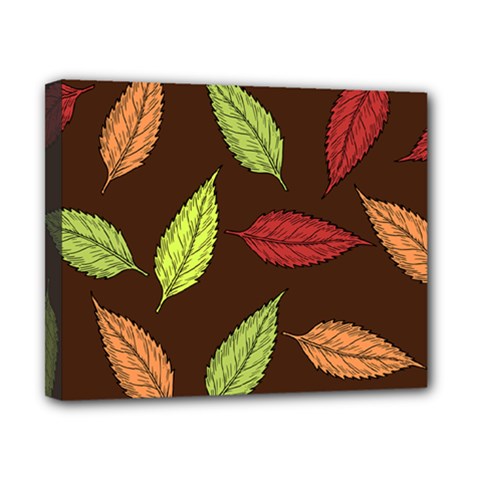 Autumn Leaves Pattern Canvas 10  X 8 