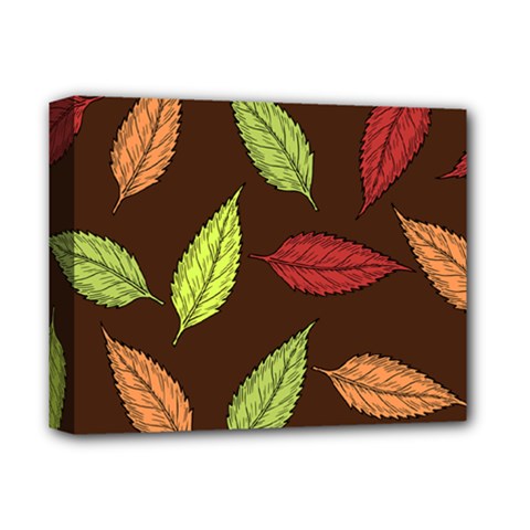 Autumn Leaves Pattern Deluxe Canvas 14  X 11 