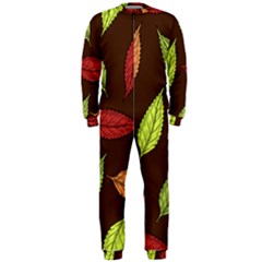 Autumn Leaves Pattern Onepiece Jumpsuit (men) 