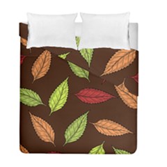 Autumn Leaves Pattern Duvet Cover Double Side (full/ Double Size) by Mariart