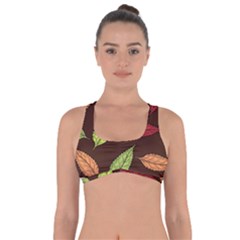 Autumn Leaves Pattern Got No Strings Sports Bra by Mariart